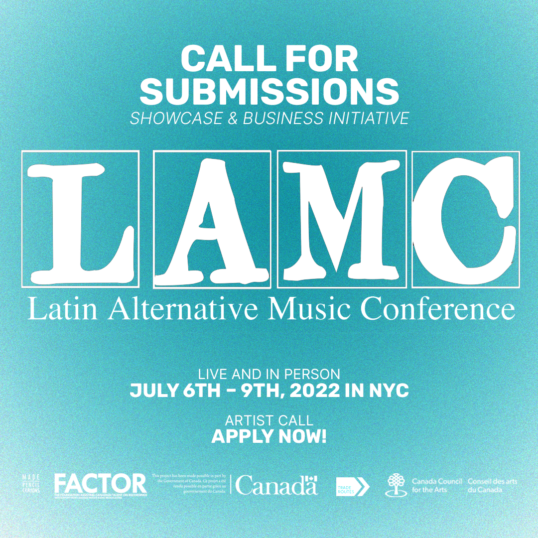 Showcase application poster for the Latin Alternative Music Conference, LAMC